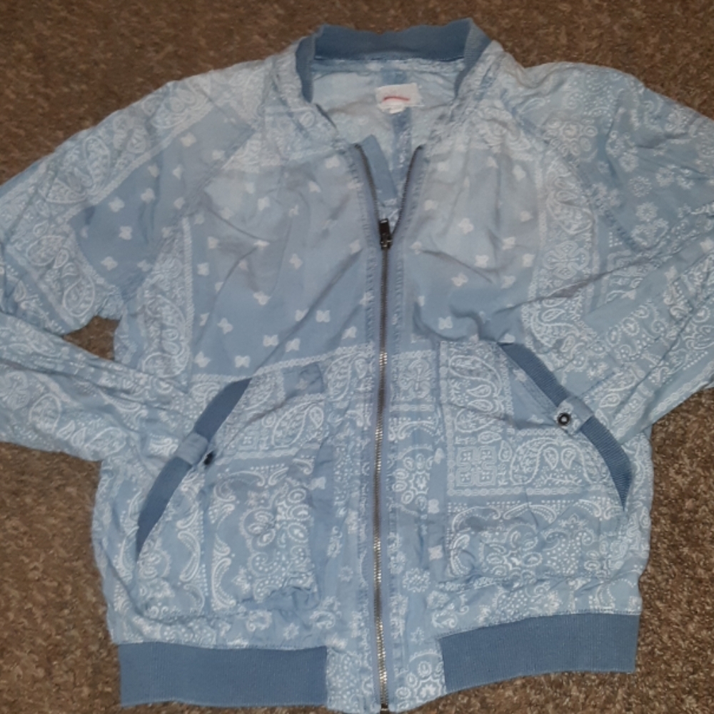 Bandana Print zip up jacket